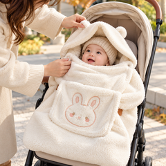 Warm Fleece Baby Stroller Blanket